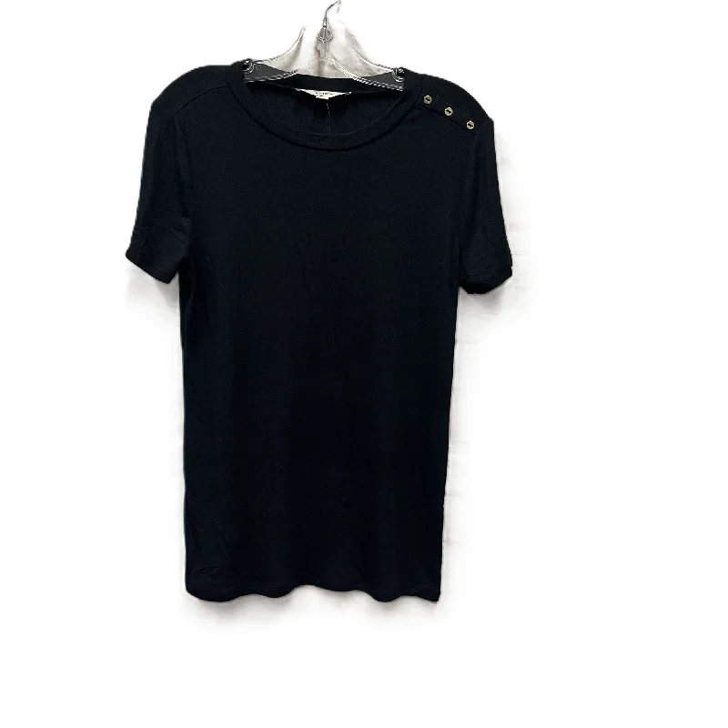 Top Short Sleeve By Loft In Black, Size: M