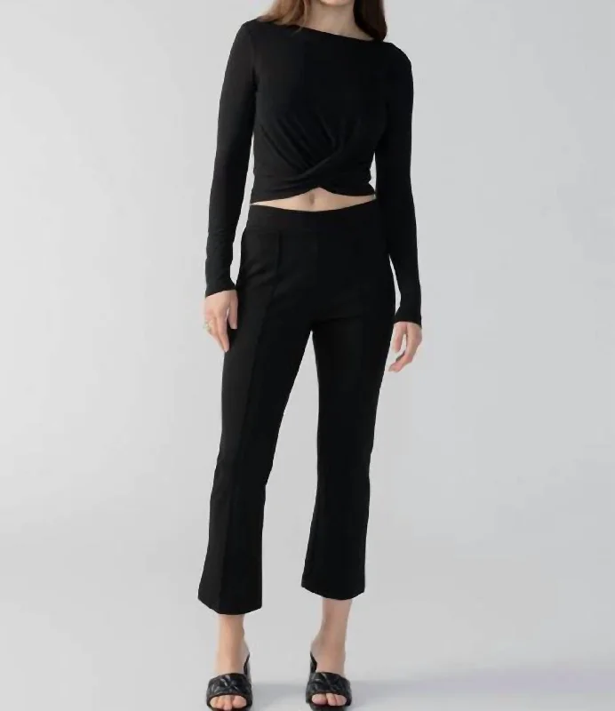 Eastend Mod Crop Trousers In Black