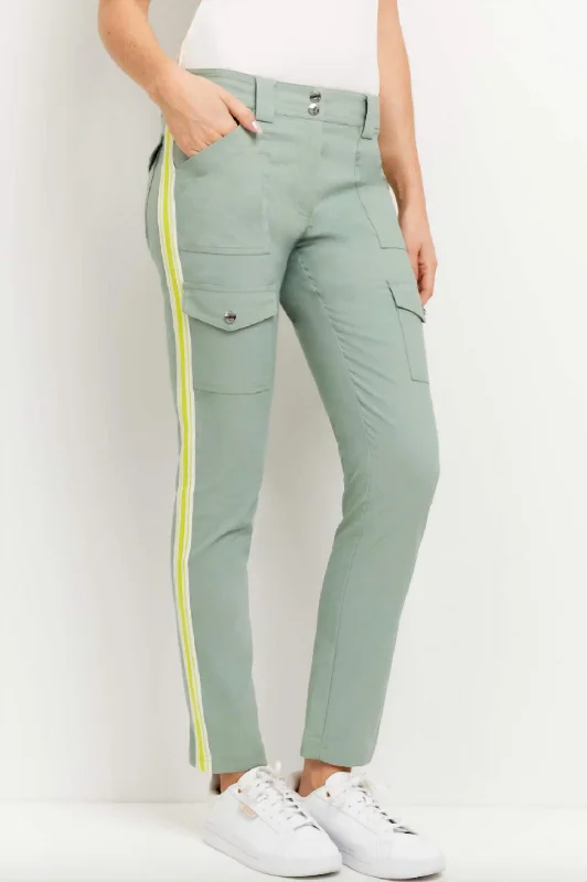 Kate Stripe Pant In Sage