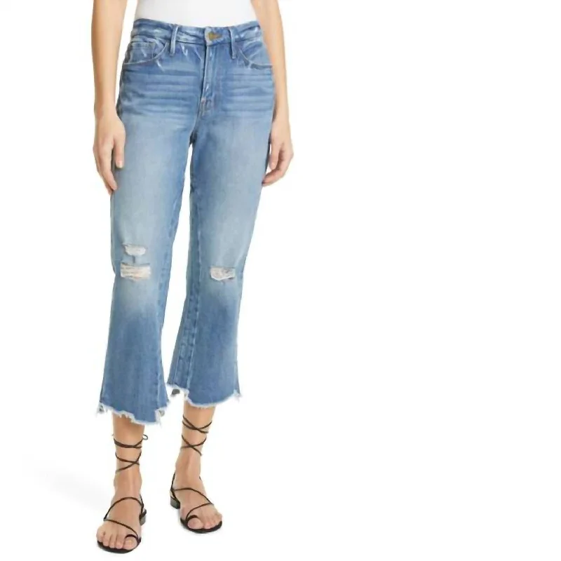 Le Crop Mini Boot Jagged Edge Jeans In Masonic