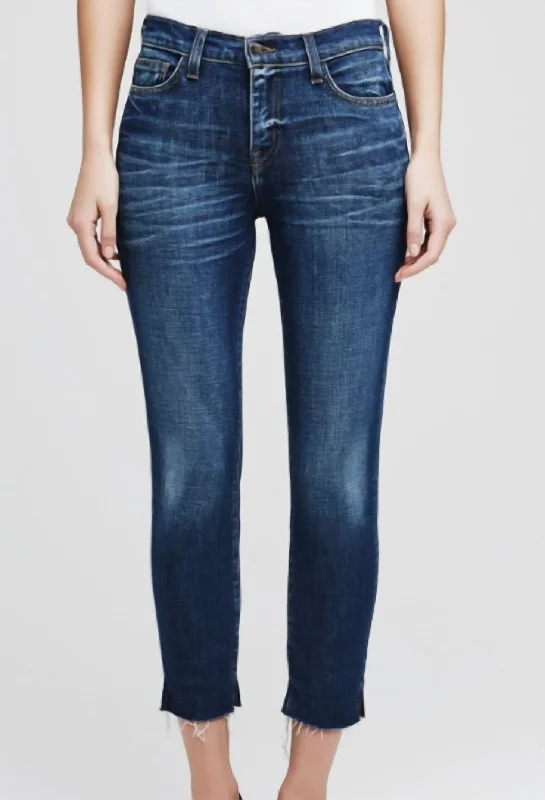 Nicoline High Rise French Slim Jeans In Diamond