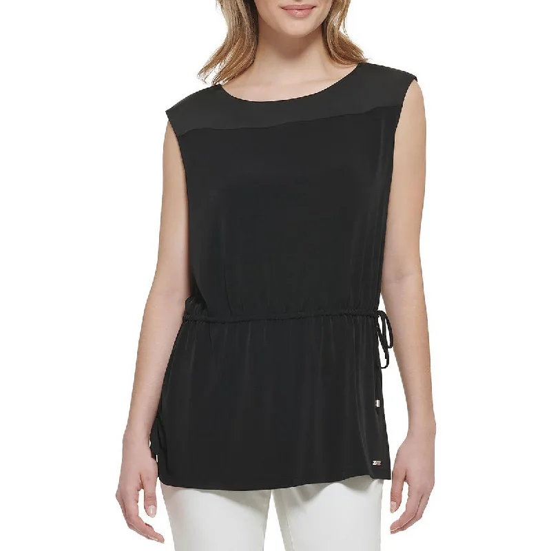 Calvin Klein Womens Drawstring Office Blouse