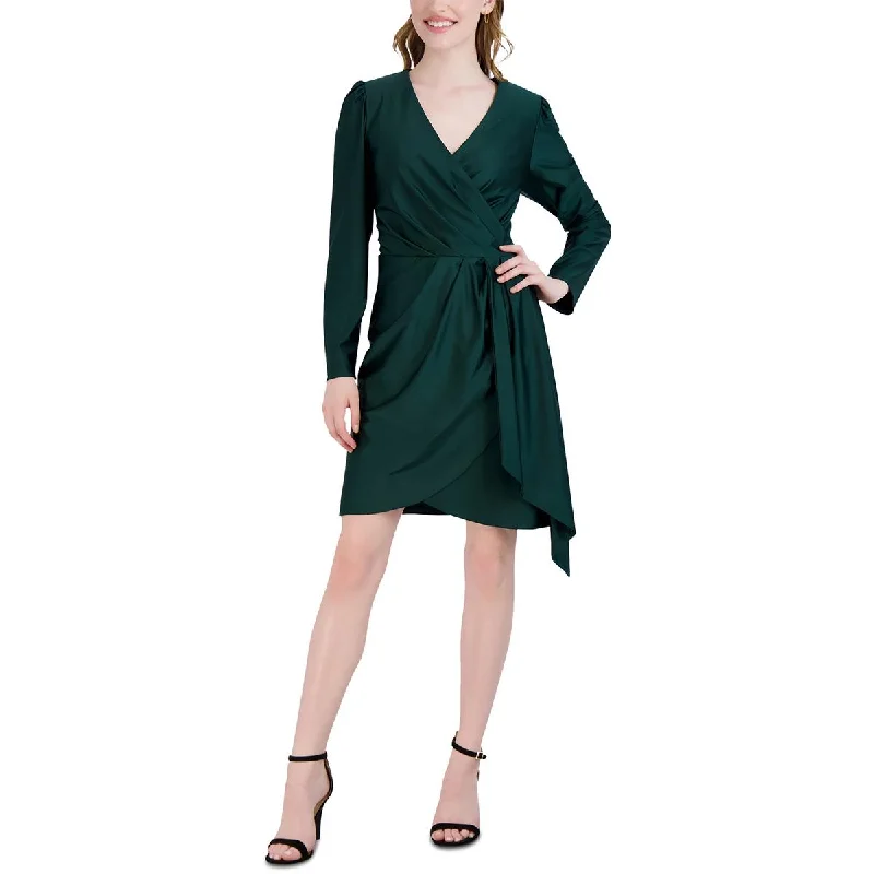 Julia Jordan Womens Satin Above Knee Cocktail And Party Dress