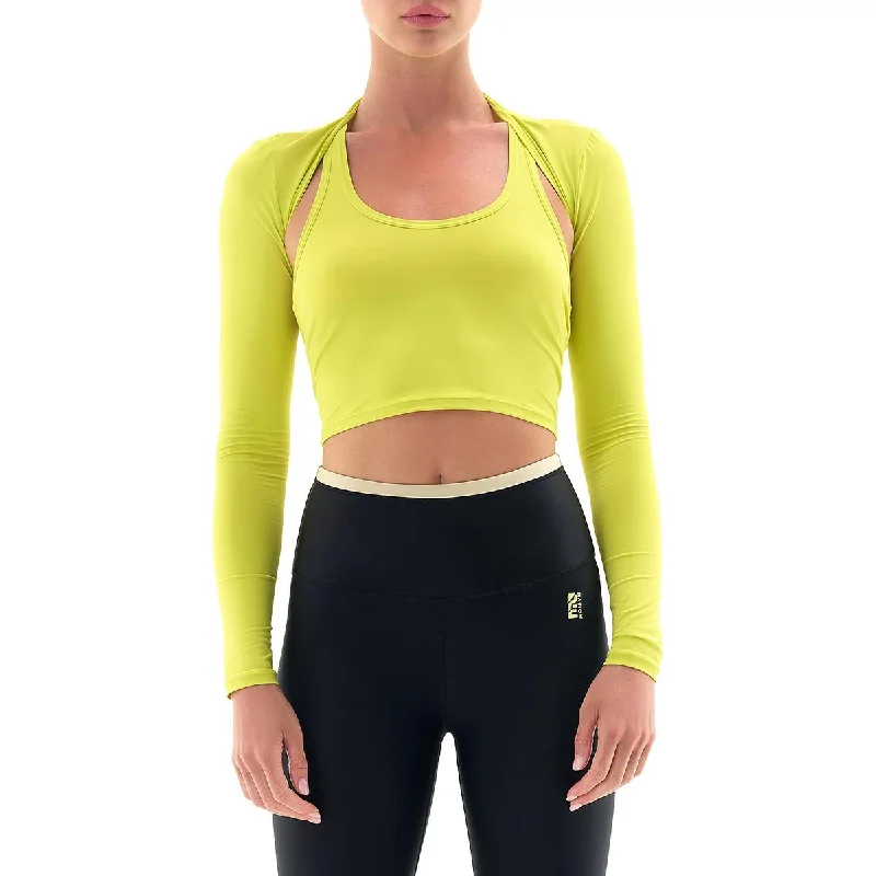 P.E Nation Womens Cut-Out Nylon Crop Top