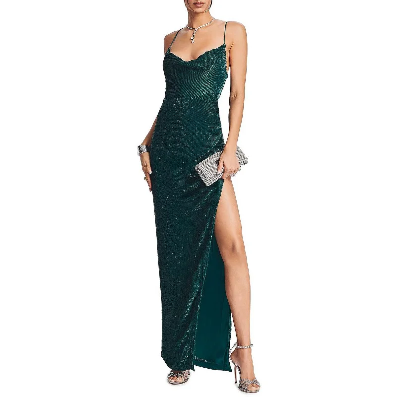 Retrofete Womens Katya Sequin Special Occasion Evening Dress