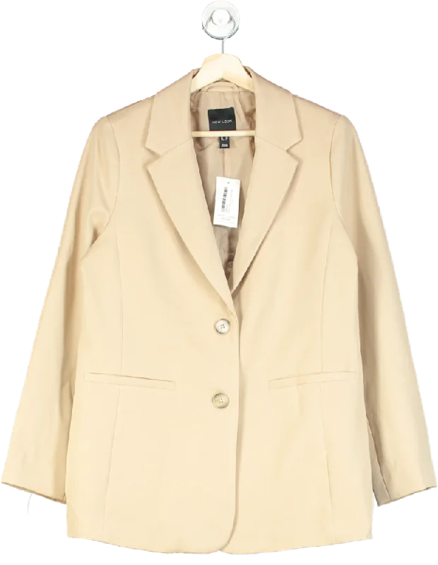 New Look Beige Single Breasted Blazer UK 12