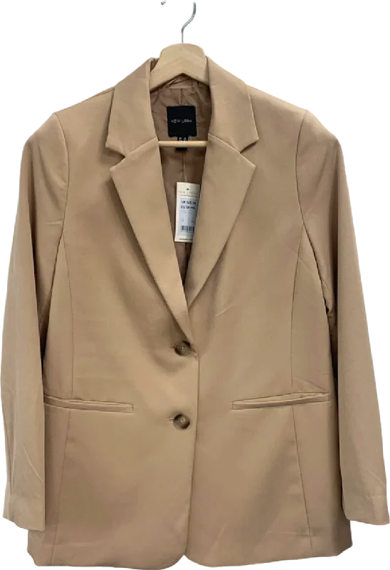 New Look Beige Tailored Blazer UK 12