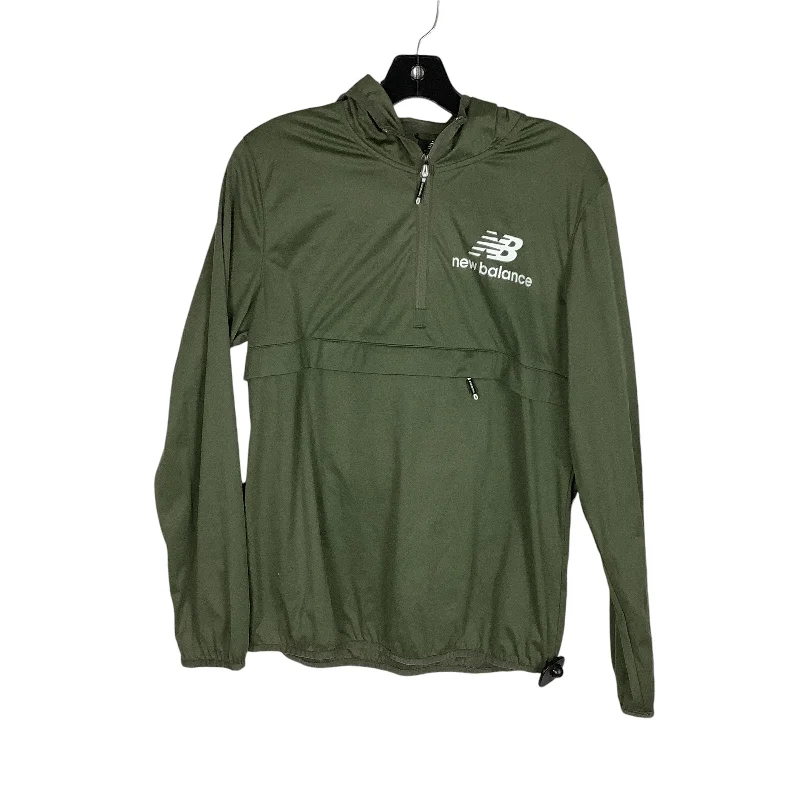 Athletic Jacket By New Balance In Green, Size: L