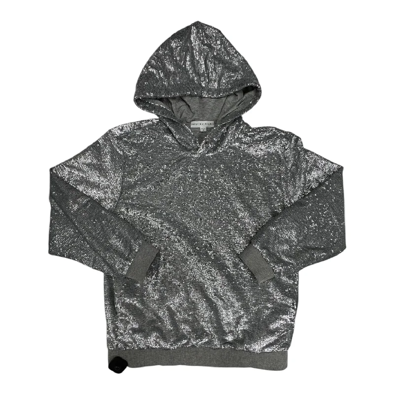 Sweatshirt Hoodie By Robert Rodriguez In Grey & Silver, Size: M