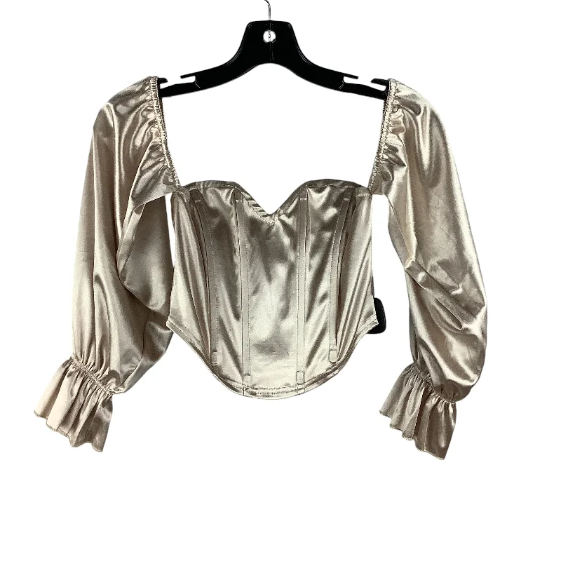 Top Long Sleeve By Clothes Mentor In Gold, Size: S