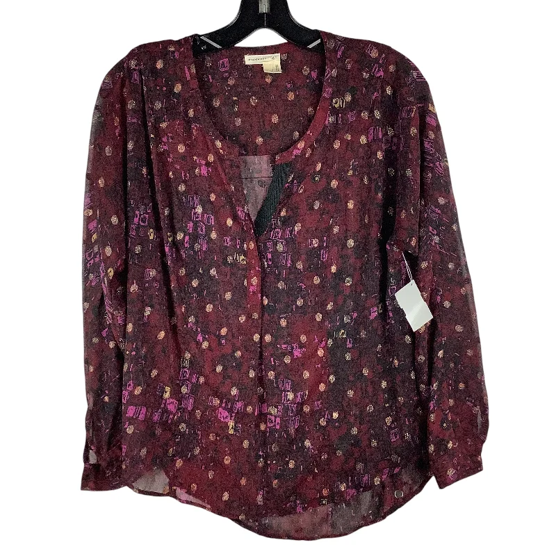 Top Long Sleeve By Meadow Rue In Purple, Size: S